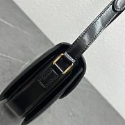 Celine Chain Bwsace Clea In Shiny Calfskin Black-18.5×6×16cm - 6