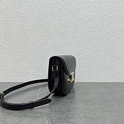 Celine Chain Bwsace Clea In Shiny Calfskin Black-18.5×6×16cm - 3