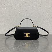 Celine Teen Celine Lola IN Shiny Calfskin Bag Black-22.5x11.5x5cm - 1
