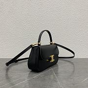 Celine Teen Celine Lola IN Shiny Calfskin Bag Black-22.5x11.5x5cm - 3
