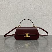Celine Teen Celine Lola IN Shiny Calfskin Bag burgundy-22.5x11.5x5cm - 1