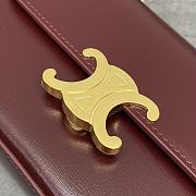 Celine Teen Celine Lola IN Shiny Calfskin Bag burgundy-22.5x11.5x5cm - 5
