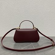 Celine Teen Celine Lola IN Shiny Calfskin Bag burgundy-22.5x11.5x5cm - 4