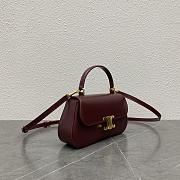 Celine Teen Celine Lola IN Shiny Calfskin Bag burgundy-22.5x11.5x5cm - 3