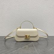 Celine Teen Celine Lola IN Shiny Calfskin Bag White-22.5x11.5x5cm - 1