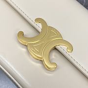 Celine Teen Celine Lola IN Shiny Calfskin Bag White-22.5x11.5x5cm - 5