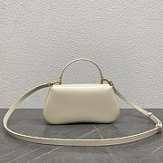 Celine Teen Celine Lola IN Shiny Calfskin Bag White-22.5x11.5x5cm - 3
