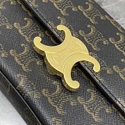 Celine Teen Celine Lola IN Shiny Calfskin Bag Brown-22.5x11.5x5cm - 5