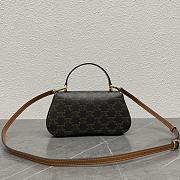 Celine Teen Celine Lola IN Shiny Calfskin Bag Brown-22.5x11.5x5cm - 3