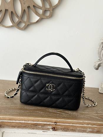 Chanel 25C Vanity Top Handle 17cm Black
