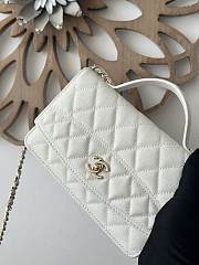 Chanel 25C Woc With Handle Caviar White-19cm - 3