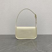 Celine Terence Triomphe Bag In Shiny Leather White-21x5.5x11cm - 2