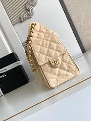 CHANEL 25 Small Handbag Grained Calfskin & Gold-Tone Metal Beige - 3