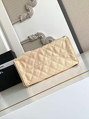 CHANEL 25 Small Handbag Grained Calfskin & Gold-Tone Metal Beige - 5