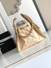 CHANEL 25 Small Handbag Grained Calfskin & Gold-Tone Metal Beige - 4