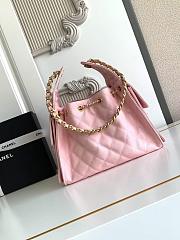 CHANEL 25 Small Handbag Grained Calfskin & Gold-Tone Metal Pink - 4