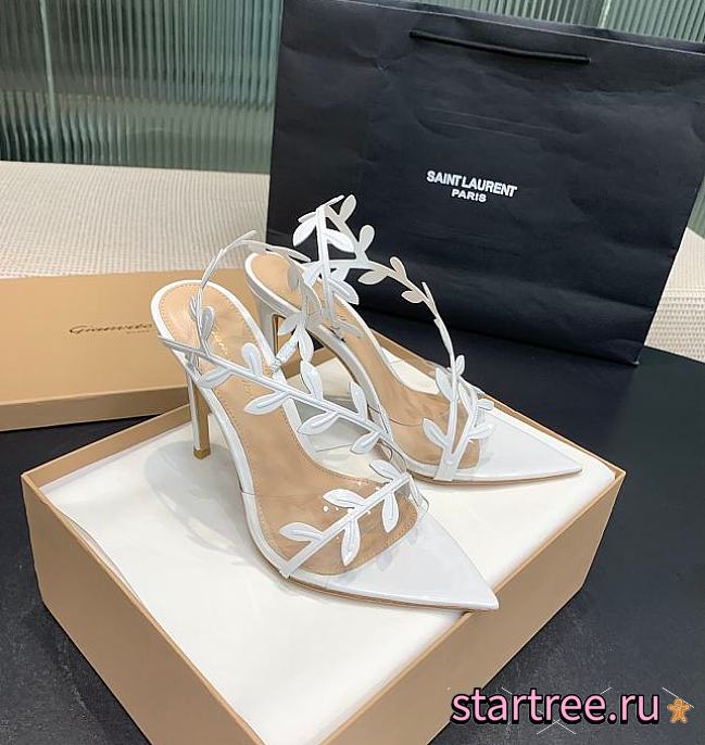Gianvito Rossi Flavia Heels White - 10.5cm - 1