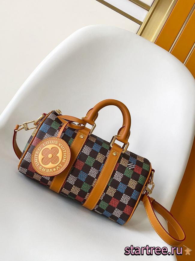 Louis Vuitton Keepall Bandoulière 25 Damier Ebene N00148 - 1
