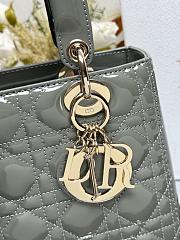 Dior Medium Lady Dior Petent leather 001-24cm - 4