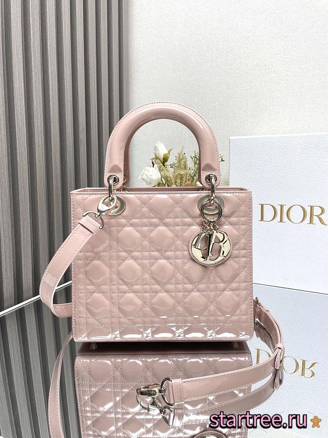 Dior Medium Lady Dior Petent leather 005-24cm - 1