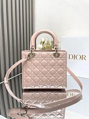 Dior Medium Lady Dior Petent leather 005-24cm - 4