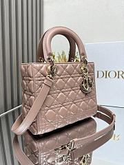 Dior Medium Lady Dior Lamskin Leather 007-24cm - 6