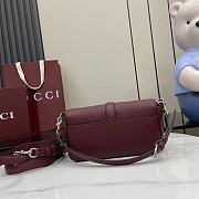 Gucci Small crossbody bag with hook closure burgundy- 23.5x12.5x6.5cm - 2