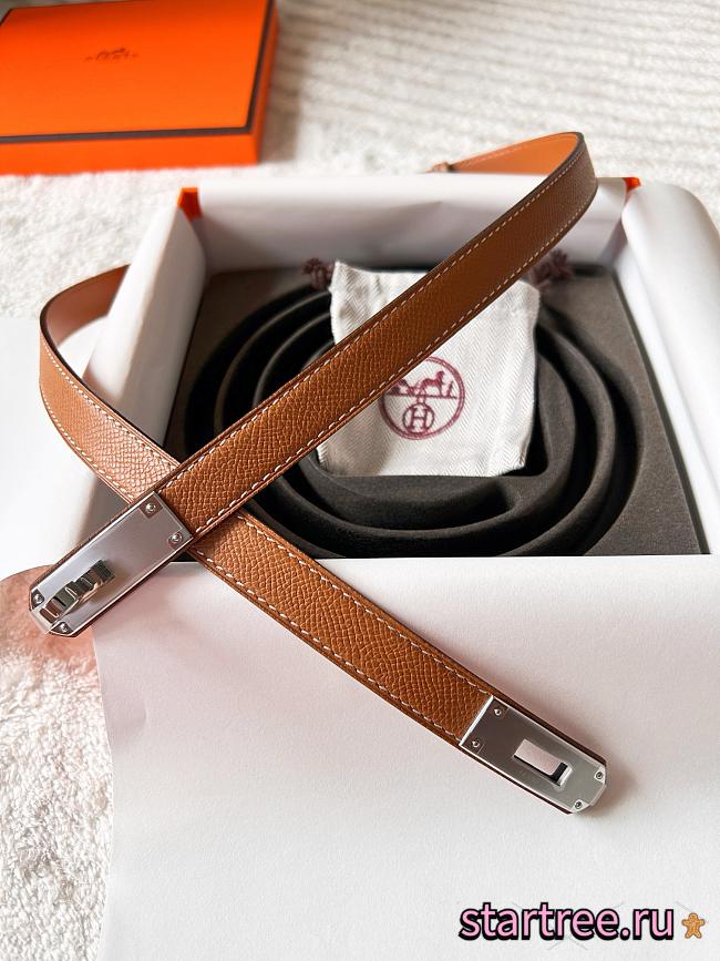 Hermes Kelly Belt Brown - 1