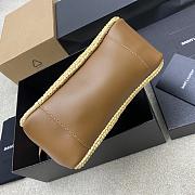 YSL Saint Lauren LE 5 À 7 supple small in raffia and leather-22*22*10cm - 5