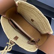 YSL Saint Lauren LE 5 À 7 supple small in raffia and leather-22*22*10cm - 4