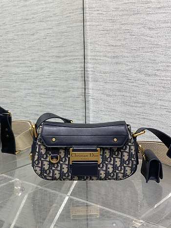 Dior Small Streetchic Bag Blue Oblique- 24x5x12.5cm