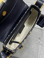 Dior Small Streetchic Bag Blue Oblique- 24x5x12.5cm - 4