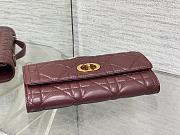 Dior Miss Caro Top Handle Pouch Burgundy-24x12x4cm - 5