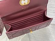 Dior Miss Caro Top Handle Pouch Burgundy-24x12x4cm - 4