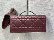 Dior Miss Caro Top Handle Pouch Burgundy-24x12x4cm - 3