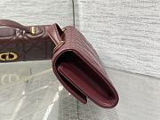 Dior Miss Caro Top Handle Pouch Burgundy-24x12x4cm - 2