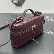 Bottega Veneta Bang Bang Vanity Case Burgundy - 23*12.5*6cm - 5