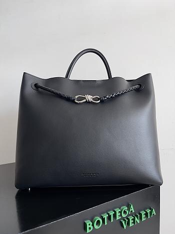 BOTTEGA VENETA Andiamo Large Tote Black Silver-42cm