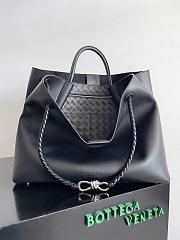 BOTTEGA VENETA Andiamo Large Tote Black Silver-42cm - 3