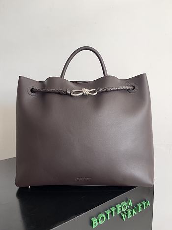 BOTTEGA VENETA Andiamo Large Tote Chocolete Silver-42cm