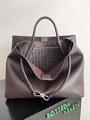 BOTTEGA VENETA Andiamo Large Tote Chocolete Silver-42cm - 4