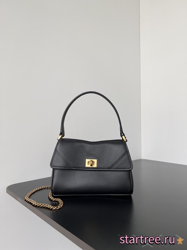 Balenciaga Women's Rodeo Nano Bag With Chain in Black-16x9.9x4.5cm - 1
