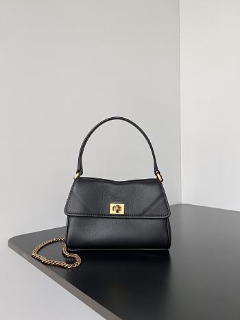 Balenciaga Women's Rodeo Nano Bag With Chain in Black-16x9.9x4.5cm