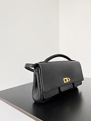 Balenciaga Women's Bel Air Small Clutch On Strap in Black-26.9x13.9x5.3cm - 3