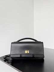 Balenciaga Women's Bel Air Small Clutch On Strap in Black-26.9x13.9x5.3cm - 5