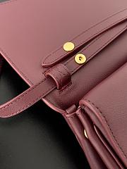 Balenciaga Women's Bel Air Small Clutch On Strap in Dark Burgundy-26.9x13.9x5.3cm - 5