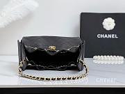 Chanel 25C Hobo In Calfskin Leather Black-30*26*14CM - 5