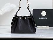 Chanel 25C Hobo In Calfskin Leather Black-30*26*14CM - 3