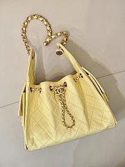 Chanel 25C Hobo In Calfskin Leather Yellow-30*26*14CM - 3