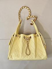 Chanel 25C Hobo In Calfskin Leather Yellow-30*26*14CM - 2